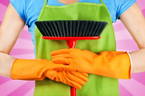 Kitchen deep cleaning during a move-out service in Harringay