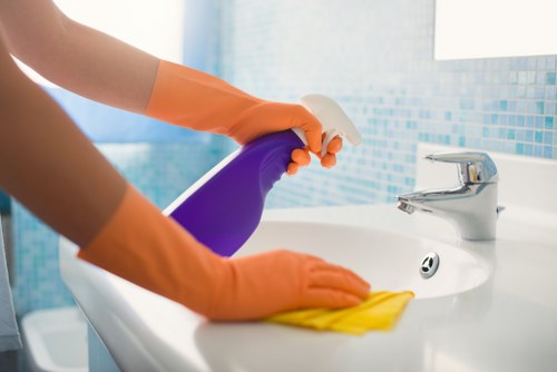 Person reviewing a cleaning complaint form