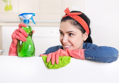 Dusting and floor care during a local cleaning visit in Harringay