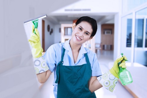 Local cleaners preparing a flat for move-in in Harringay