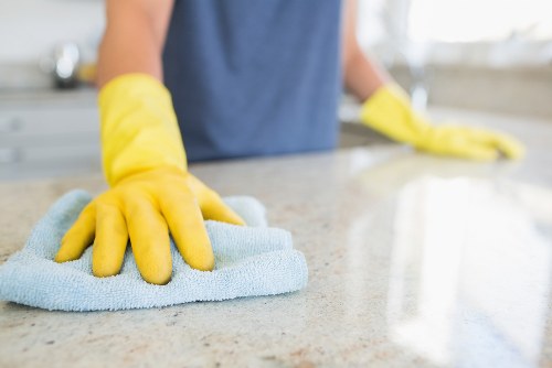 Cleaner working in a terraced house in Harringay